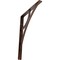 Ekena Millwork Galveston Wrought Iron Bracket, (Single center brace), Antiqued Copper 1 1/2"W x 12"D x 15"H BKTM01X12X15SGLACO - alternate 1